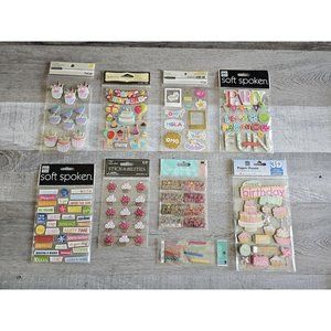 Sticker Lot - Happy Birthday Party Cake Scrapbooking 3D Stickers Jolees RARE #29